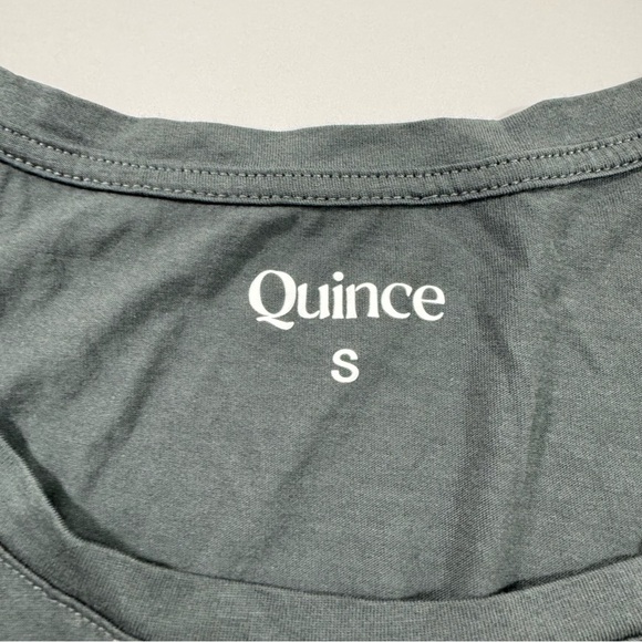 Quince Round Neck Basic Tee Shirt Grey Size Small - Picture 3 of 5
